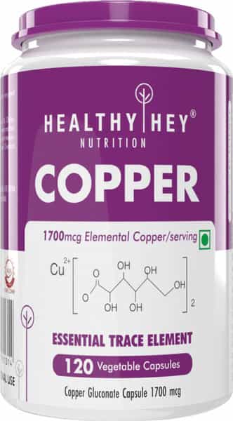 Copper Gluconate - Highly Bioavailable Form - Non-Gmo - 120 Veg. Capsules