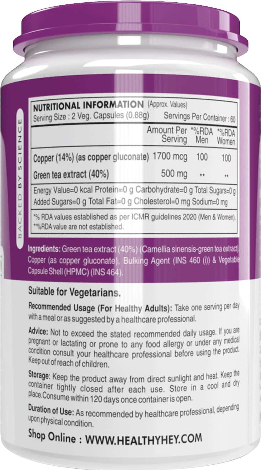 Buy COPPER GLUCONATE HIGHLY BIOAVAILABLE FORM NONGMO 120 VEG