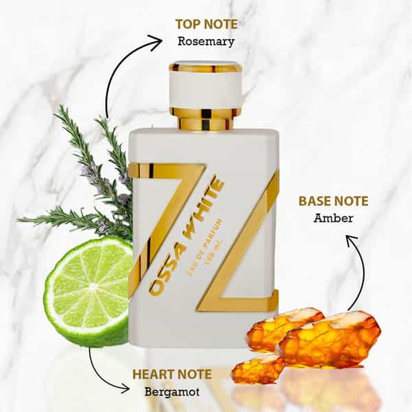 Ossa White Eau De Parfum Ambery And Woody Notes | Men And Women 100 Ml