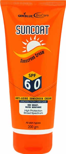 Gemblue Biocare Suncoat Sunscreen Cream Spf60 200Ml
