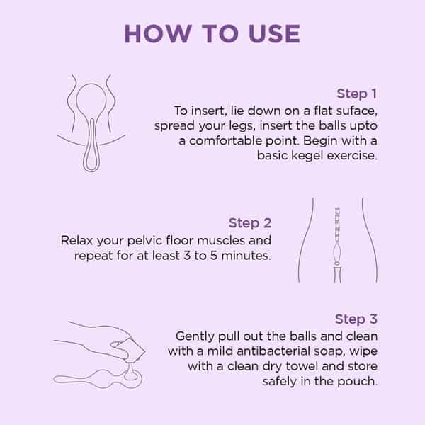 Domina Kegel Balls By Pee Safe | Pelvic Muscle Execiser - 3 Pcs