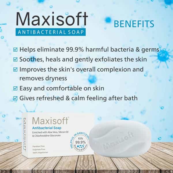 Maxisoft Antibacterial | Soap | 75 Gm | Pack Of 6