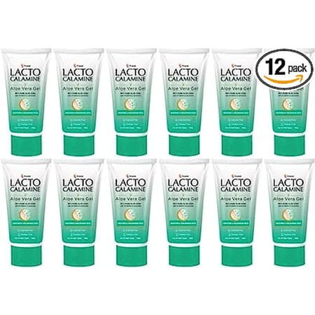 Lacto Calamine Aloe Vera Gel With 99% Pure Natural Aloe Vera Vitamin E And Glycerin 150 G X 12