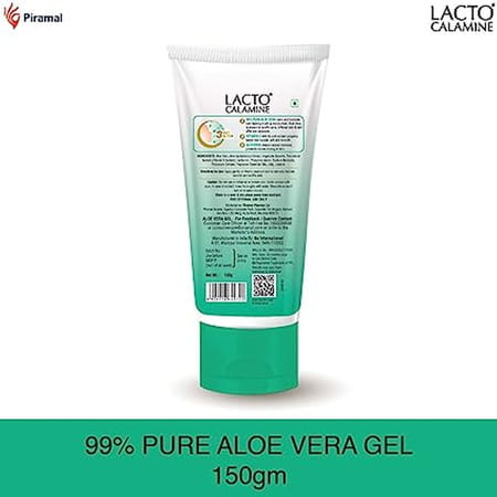 Lacto Calamine Aloe Vera Gel With 99% Pure Natural Aloe Vera Vitamin E And Glycerin 150 G X 12