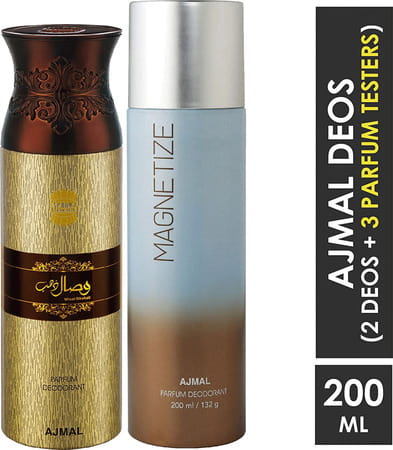 Ajmal Wisal Dhahab For Men And Magnetize For Men & Women Each 200ml (Total 400ml)