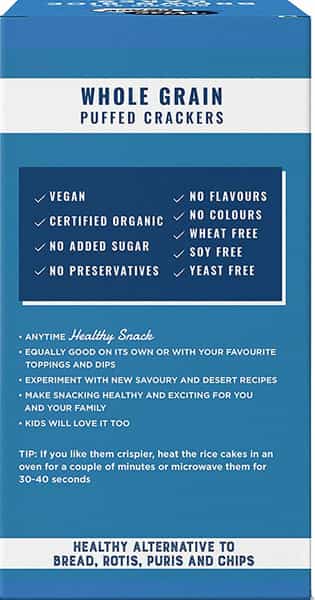 Wise Crack Organic Rice Cakes - Brown Rice 105G Super Seeds 105G (Pack Of 2)