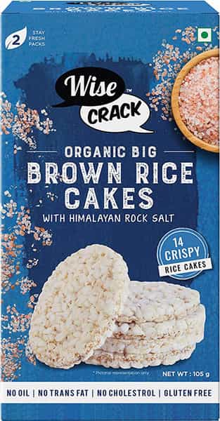 Wise Crack Organic Rice Cakes - Brown Rice 105G Super Seeds 105G (Pack Of 2)