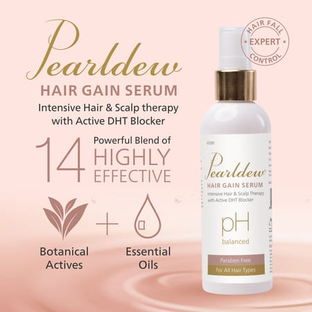Pearldew Hair Gain Serum 100 Ml | For All Hair Types | Paraben Free (Pack Of 2)