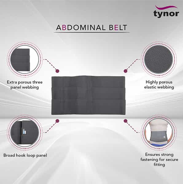Oac Abdominal Belt - Grey - Small - 1 Unit