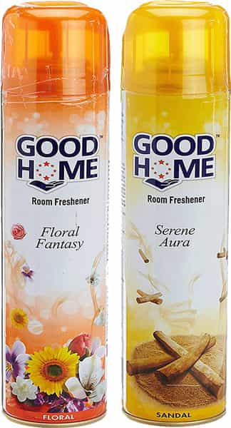 Good Home Floral And Sandal Spray - Room & Air Freshner (2 X 130 Ml)
