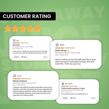 Ayumcure Stoneaway Juice | Ayurvedic Blend With Pashan Bhed Gokshura Punarnava & 11+ Herbs | 1ltr