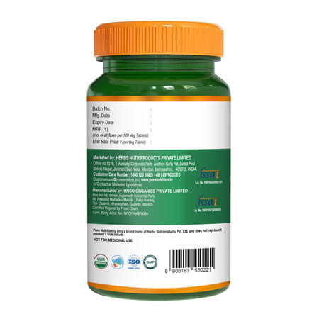 Pure Nutrition Triphala Tablets | For Healthy Digestion & Improves Bowel Wellness - 120 Veg Tablets