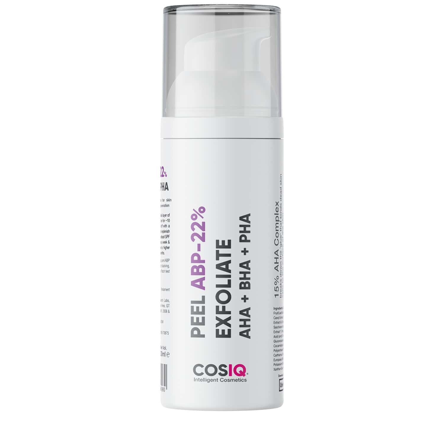 Cos-iq Abp 22% Regular Use Exfoliating Peel Aha 15% + Ph 5% + Bha 2% Peeling Solution 30ml