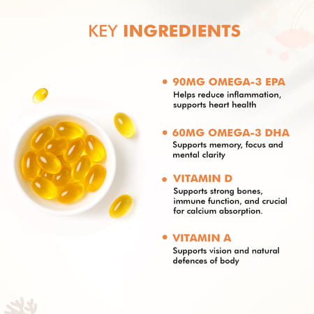 Dr. Morepen Cod Liver Oil | Heart Brain & Joints | Softgel | 100 No'S