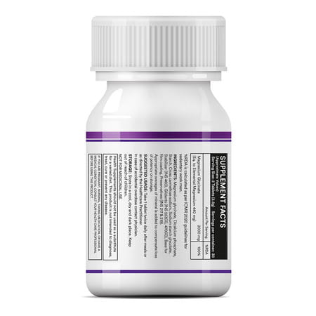 Inlife Chelated Magnesium Glycinate Supplement 2000mg Per Serving - 60 Tablets