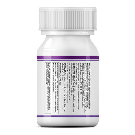 Inlife Chelated Magnesium Glycinate Supplement 2000mg Per Serving - 60 Tablets