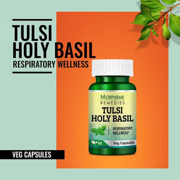 Morpheme Remedies Tulsi Holy Basil 500 Mg - 60 Veg Capsules
