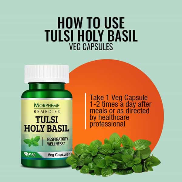 Morpheme Remedies Tulsi Holy Basil 500 Mg - 60 Veg Capsules