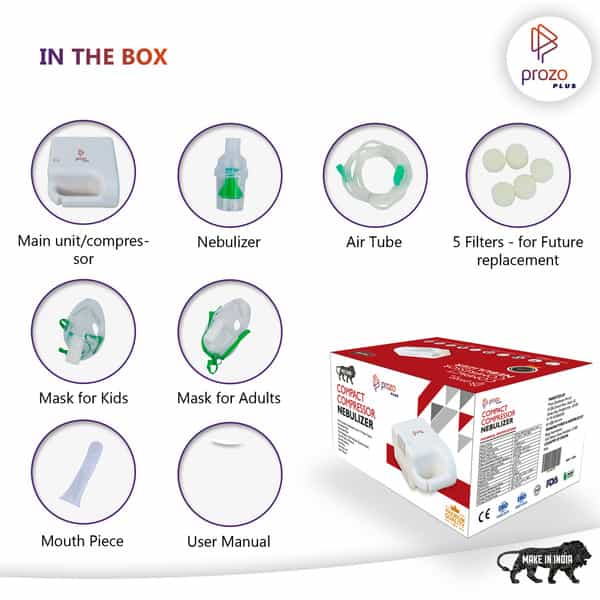 Prozo Plus Compact Compressor Nebulizer (Premium Quality)