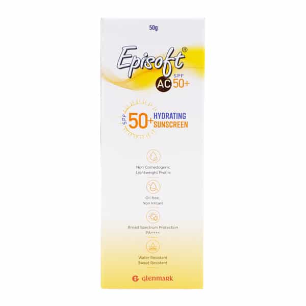 Episoft Ac | Spf 50+ Hydrating Sunscreen | Tube 50 Gm