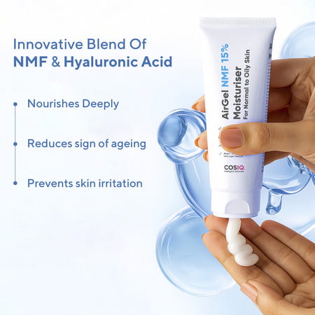 Cos-Iq Airgel Nmf 15% Face Moisturizer - Fast Absorbing | Lightweight | Oily To Normal Skin | 100Ml