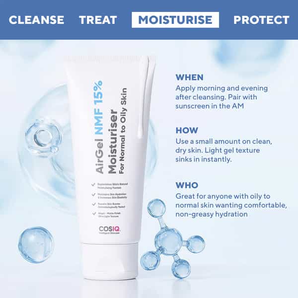 Cos-Iq Airgel Nmf 15% Face Moisturizer - Fast Absorbing | Lightweight | Oily To Normal Skin | 100Ml