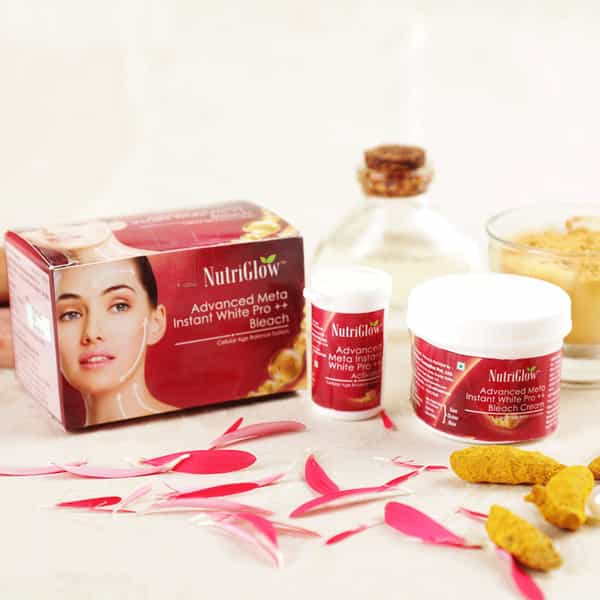 Nutriglow Advanced Meta Instant White Pro ++ Bleach For Glowing & Brightening Skin(43Gm)