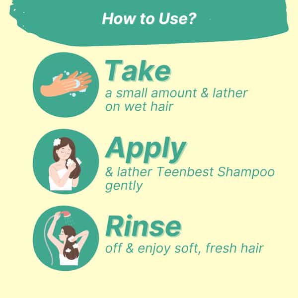 Healthbest Teens Shampoo For Oily & Sweaty Scalp - For Boys & Girls 13 - 19 Years - 200Ml