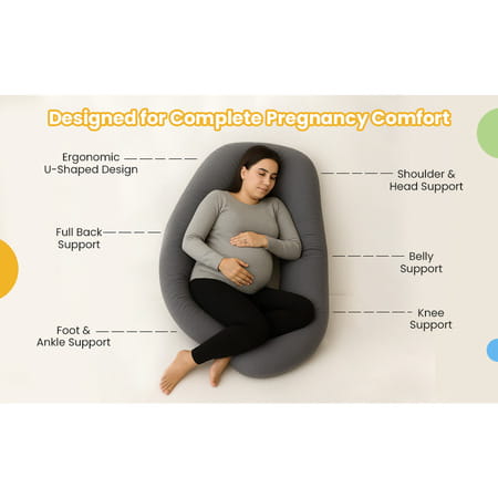 Nuluv Maternity Pillow - Grey