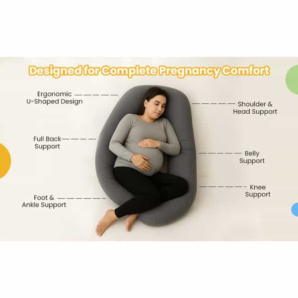 Nuluv Maternity Pillow - Grey