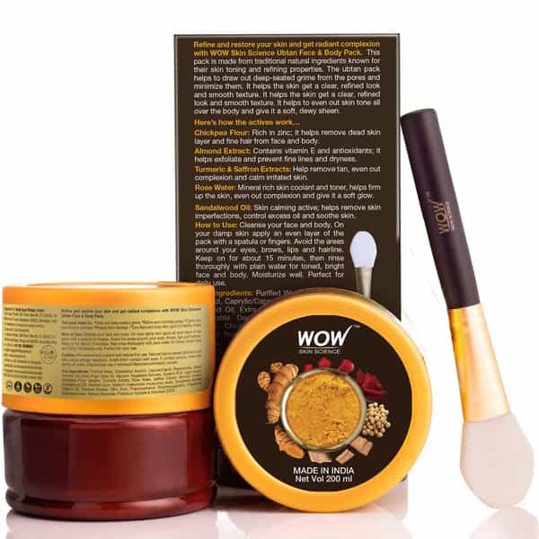 Wow Skin Science Ubtan Face & Body Pack - 200 Ml