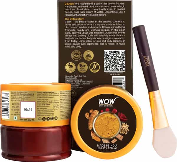 Wow Skin Science Ubtan Face & Body Pack - 200 Ml