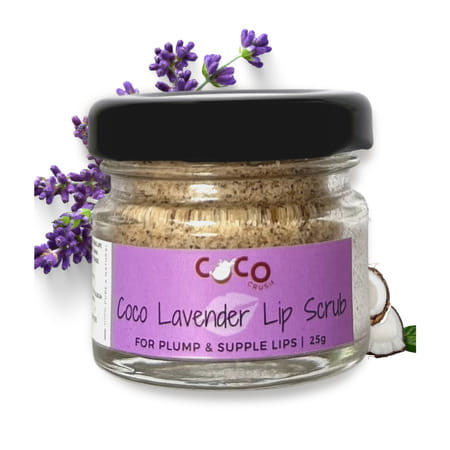 Coco Crush Lavender Coconut Lips Scrub For Lightening & Brightening Dark Lips - 25g