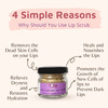 Coco Crush Lavender Coconut Lips Scrub For Lightening & Brightening Dark Lips - 25g
