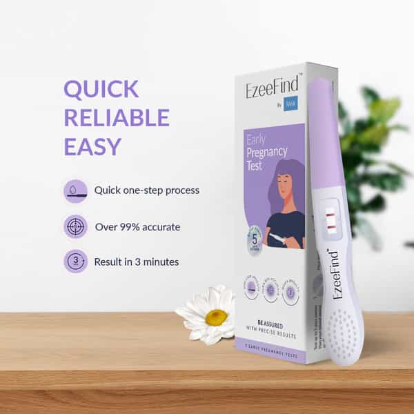 Ezeefind Early Pregnancy Test Kit|Midstream Technology|One Step Process|Over 99% Accurate|Pack Of 3