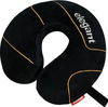 Elegant Fur Memory Foam Travel Pillow Black