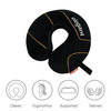 Elegant Fur Memory Foam Travel Pillow Black