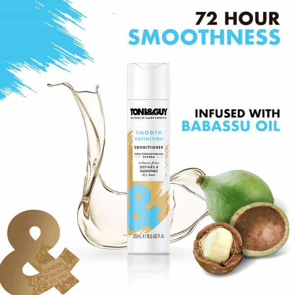 Toni & Guy Smooth Definition Hair Conditioner | Reduces Frizz & Dryness | 250Ml