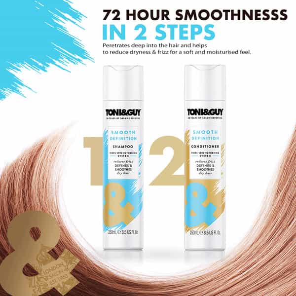 Toni & Guy Smooth Definition Hair Conditioner | Reduces Frizz & Dryness | 250Ml