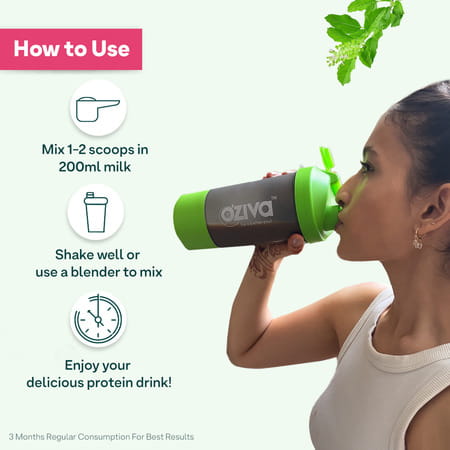 Oziva Daily Protein Activ For Women | 40 G Protein - Classic Vanilla | 300 G