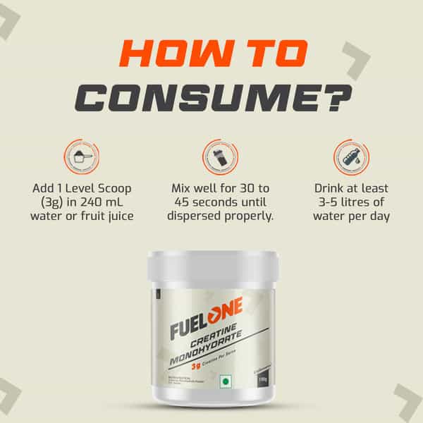 Fuel One Creatine Monohydrate 100Gm (33 Servings) (Unflavoured) (Pack Of 2)
