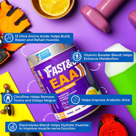 Fast&up Eaa Intra - Training/workout Drink (eaax9) -30 Servings (tangy Orange)