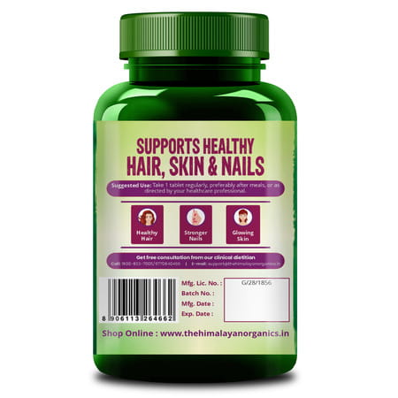 Vlado'S Himalayan Organics Biotin 10000mcg For Healthy Hair And Skin - 60 Tablets