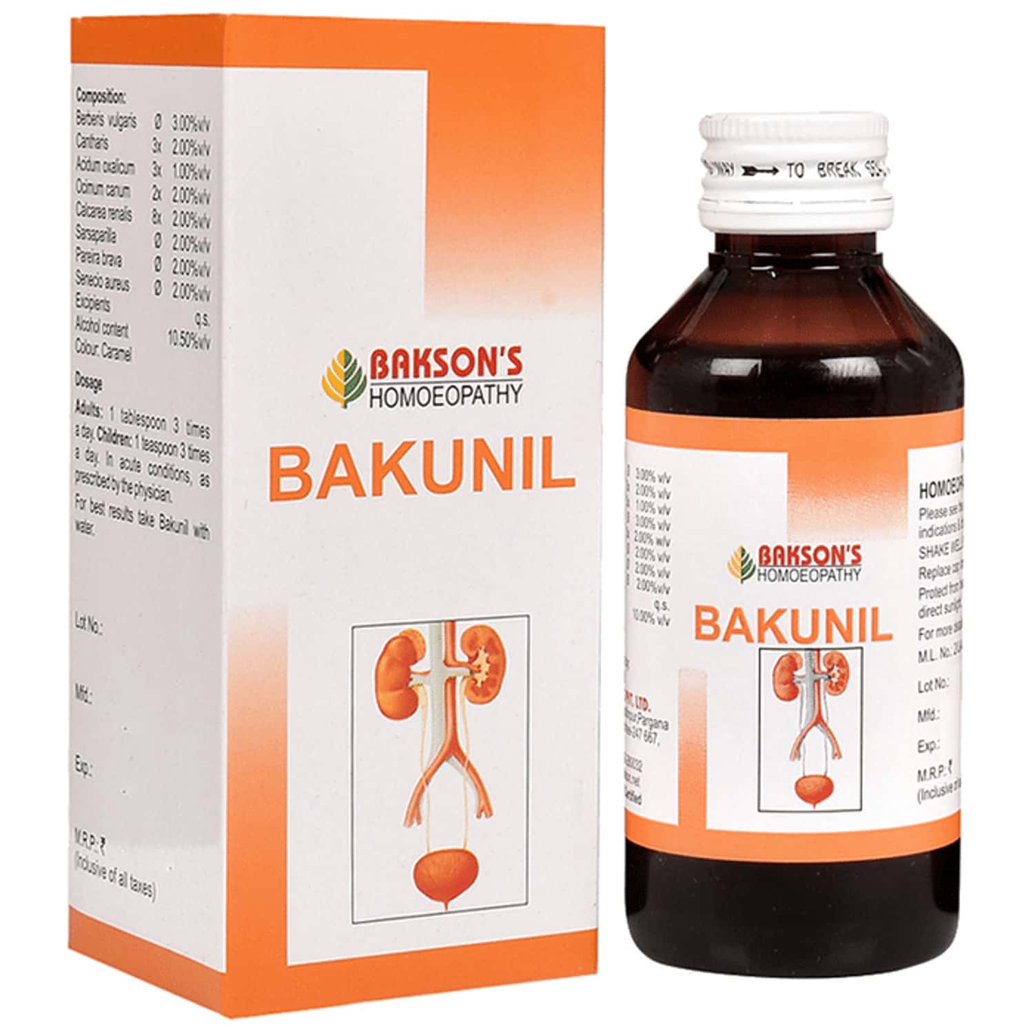 Baksons Homoeopathy Bakunil Syrup 115 Ml