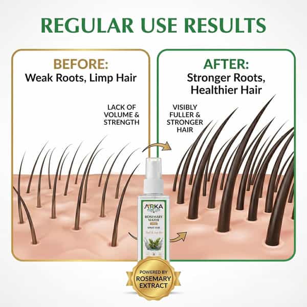 Arka Pure Life Rosemary Water Hair Spray For Thick & Long Hair (100Ml)