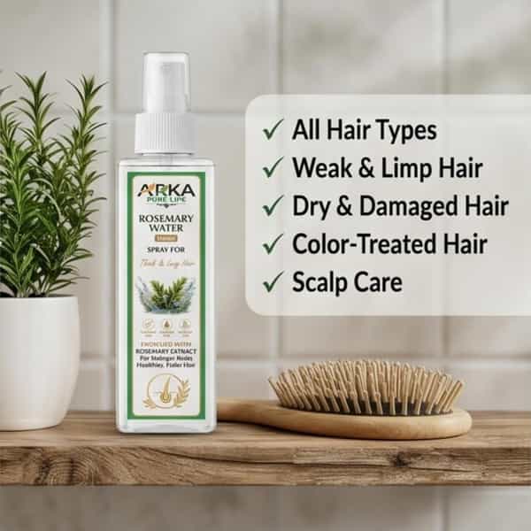 Arka Pure Life Rosemary Water Hair Spray For Thick & Long Hair (100Ml)