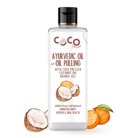 Coco Crush Ayurvedic Coconut & Orange Oil For Oil Pulling - 50ml