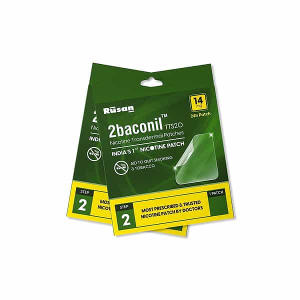Rusan 2Baconil Nicotine Transdermal Patch 24H | Pack Of 2 Patches (Step 2 - 14 Mg)