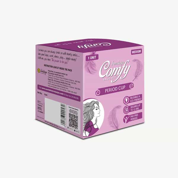 Amrutanjan Comfy Snug Fit Period Cup Medium Size Pack Of 1