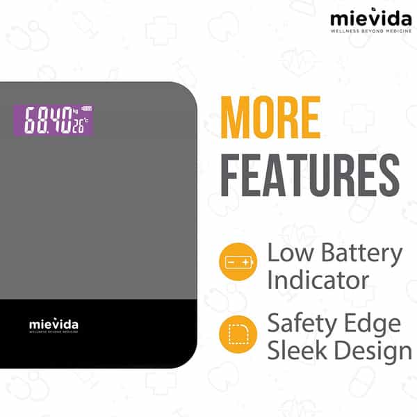 Mievida Fit F9 Personal Digital Weighing Machine With Large Backlight Lcd Display